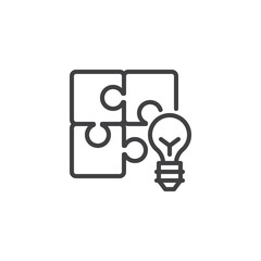 Problem solving line icon