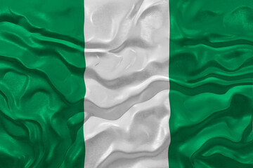 National flag of Nigeria. Background  with flag  of Nigeria.