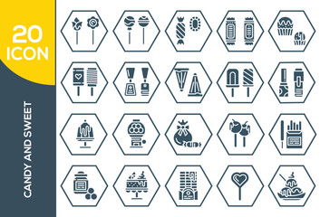 CANDY AND SWEET ICON SET DESIGN 