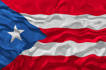 Fototapeta premium National flag of Puerto-Rico. Background with flag of Puerto-Rico.