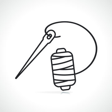 sewing thread and needle icon