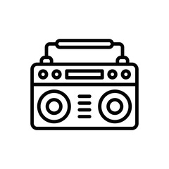 Black line icon for portable