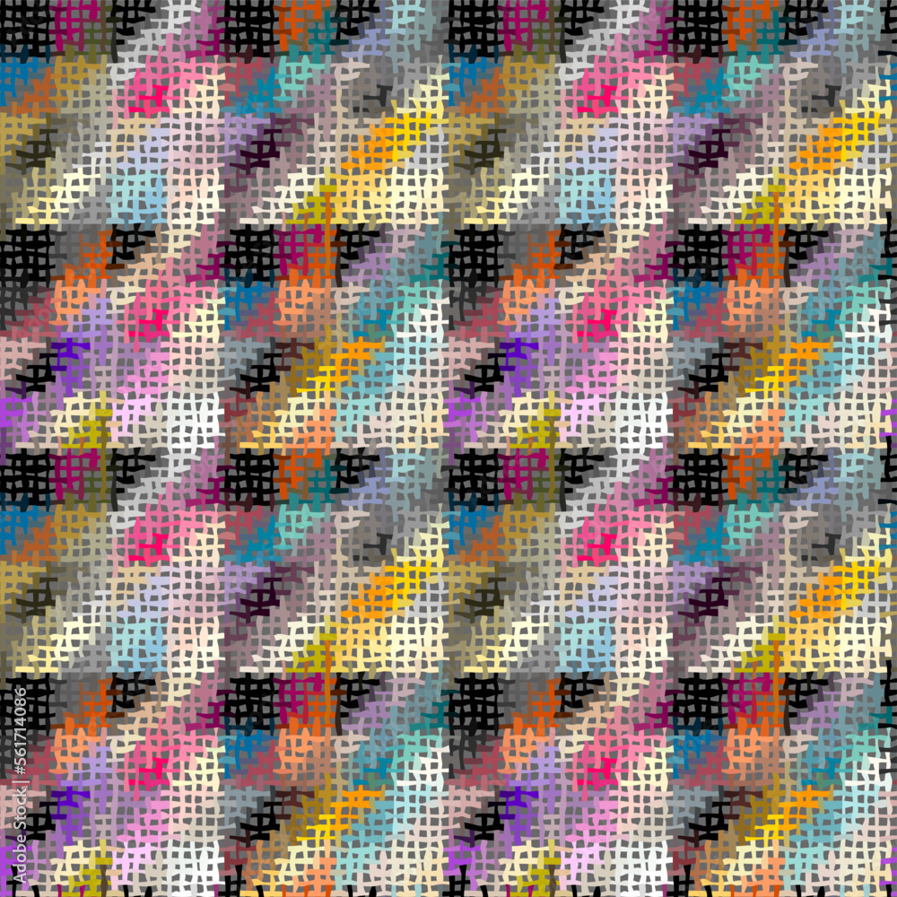 Poster Imitation of a texture of rough canvas. Seamless pattern.