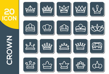 CROWN ICON SET DESIGN