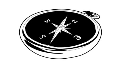 The best compass black icon, vector illustration in trendy style. Editable graphic resources for many purposes.