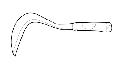 The best classic javanese sickle, outline icon vector illustration. Often used by people to look for grass and craftsmen. You can use this vector for the purposes of poster, flyer design materials.