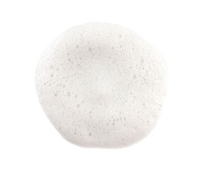 A drop of foam on a white background. Soap foam isolate