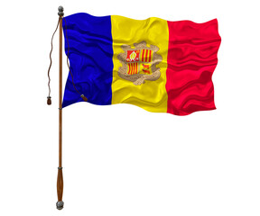 National flag  of Andorra. Background  with flag  of Andorra