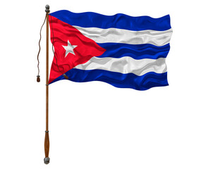 National flag  of Cuba. Background  with flag  of Cuba