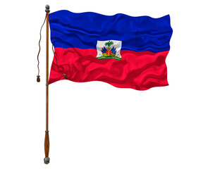 Fototapeta na wymiar National flag of Haiti. Background with flag of Haiti