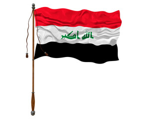 National flag  of Iraq. Background  with flag  of Iraq