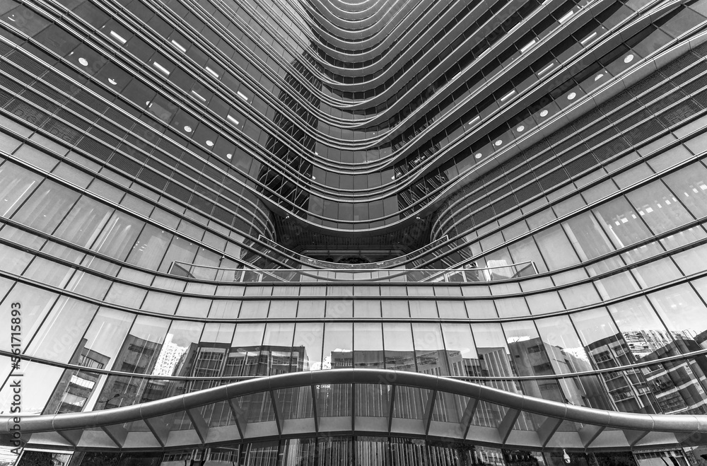 Aufkleber exterior of modern architecture. building abstract background