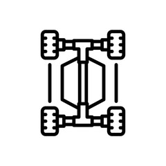 Black line icon for fwd