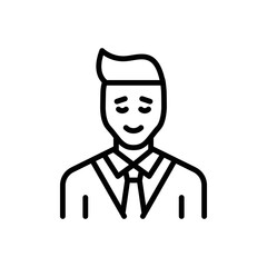 Black line icon for impression