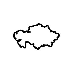Black line icon for kazakhstan
