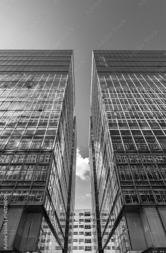 Aufkleber exterior of modern architecture. building abstract background