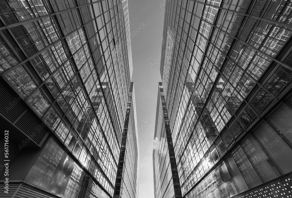 Aufkleber exterior of modern architecture. building abstract background