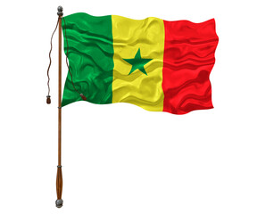 National flag of  Senegal Background  with flag of Senegal