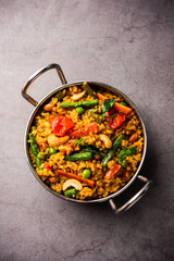 Bisi bele bath or bhath or huliyanna is a spicy, rice based dish from Karnataka, India