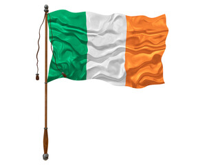 National flag of Ireland. Background  with flag  of Ireland