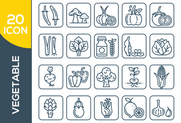 VEGETABLE ICON SET DESIGN
