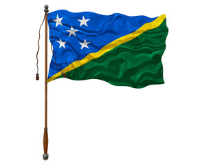 National flag of Solomon islands.  Background  with flag of -Solomon islands.