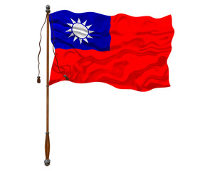 National flag of Taiwan.  Background  with flag of Taiwan.