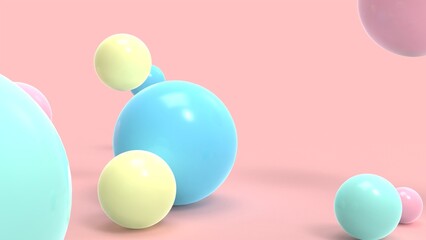 colorful paste beads background, pearls background 3D render