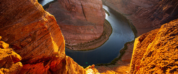 Arizona Horseshoe Bend in Grand Canyon. Horseshoe bend in National Park.
