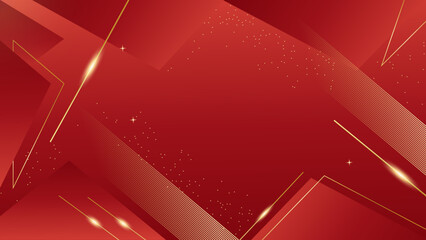 Red brush metal abstract geometric background