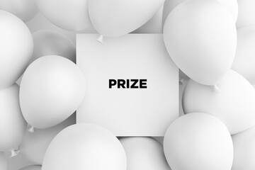 Winning a prize, award achievement and trophy reward