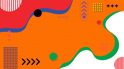 Modern orange colored background. Geometric vector design.