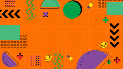 Modern orange colored background. Geometric vector design.