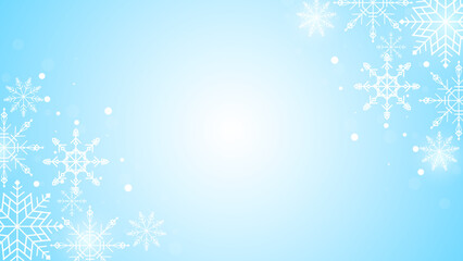 Beautiful snow pattern with ornaments. Winter wrapping paper concept. Blue vector design.