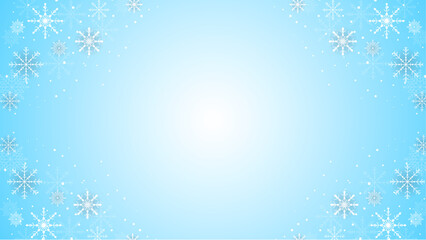 Beautiful snow pattern with ornaments. Winter wrapping paper concept. Blue vector design.