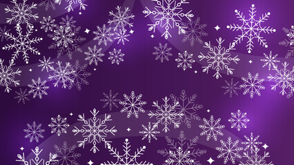 Fototapeta na wymiar Beautiful snow pattern with ornaments. Winter wrapping paper concept. Purple Vector design.