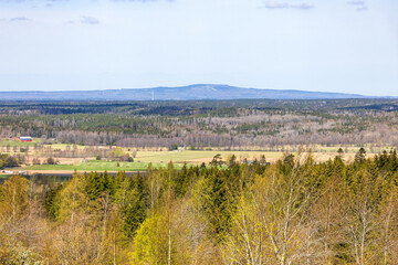 Fototapeta na wymiar View at Kinnekulle a mountain in sweden at spring