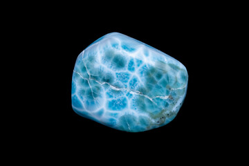 Larimar on a black background