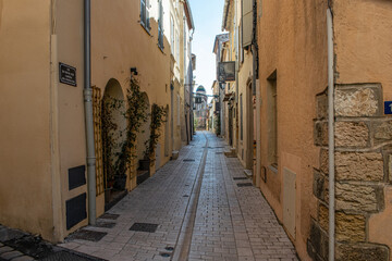 Saint Trope narrow street with plants