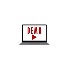 Demo icon isolated on white background for your web, mobile and app design