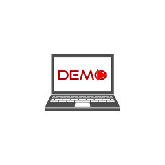 Demo icon isolated on white background for your web, mobile and app design