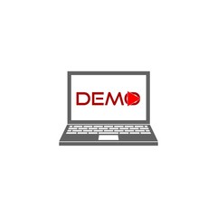 Demo icon isolated on white background for your web, mobile and app design