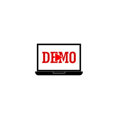 Demo icon isolated on white background for your web, mobile and app design