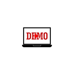 Demo icon isolated on white background for your web, mobile and app design