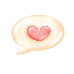 Love heart speech bubble