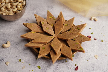 Top Shot of Kaju Katli 