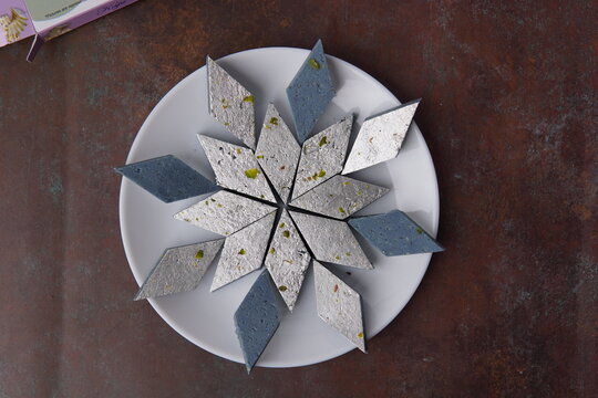 Top Shot of Kaju Katli 