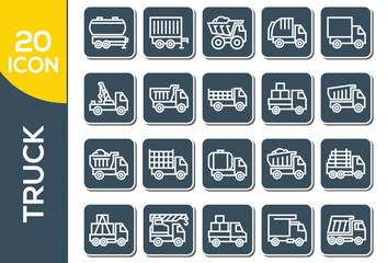 TRUCK ICON SET DESIGN