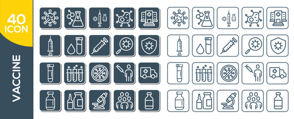 VACCCINE ICON SET DESIGN