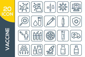 VACCCINE ICON SET DESIGN